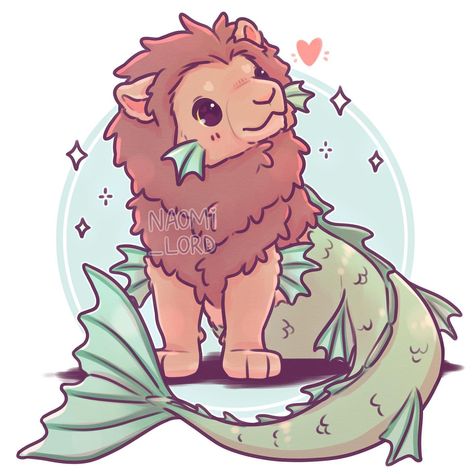 ✨🌸 here’s the full image of my Sea lion/ Lion fish combo 🌸✨ I do like drawing lions ✨😌✨ • #fantasyart #clipstudiopaint #mythicalcreatures | Instagram post from Naomi Lord Art (@naomi_lord) Naomi Lord Art, Naomi Lord, Sea Creatures Drawing, Mythical Creatures Fantasy, Like Drawing, Cute Kawaii Animals, Mythical Animal, Lion Fish, Cute Lion