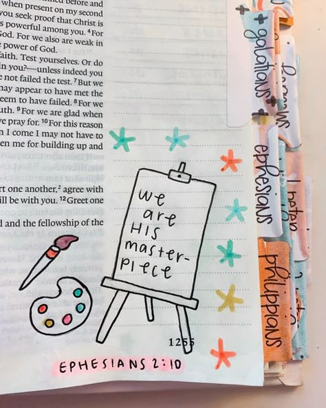 Bible Journaling Ephesians, Journal D'inspiration, Bible Highlighting, Bible Drawings, Journal Bible Quotes, Bible Journal Notebooks, Bible Cards, Bible Doodles, Bible Drawing