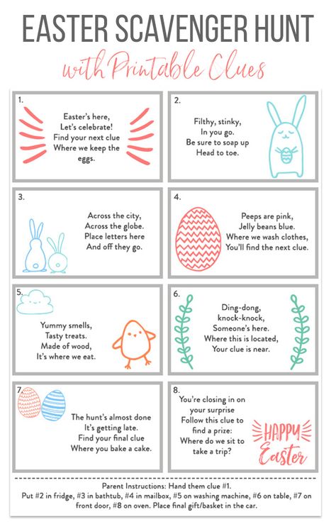 Easter Basket Scavenger Hunt, Easter Egg Scavenger Hunt Clues, Easter Basket Hunt, Easter Scavenger Hunt Clues, Egg Hunt Clues, Easter Egg Scavenger Hunt, Easter Egg Hunt Clues, Easter Treasure Hunt, Clue Cards