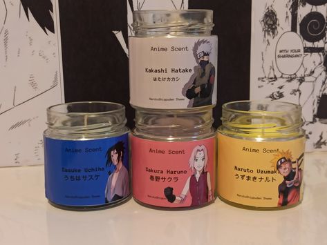 Anime Candles, Team Seven, Candles Business, Eid Sweets, Purple Candles, Sasuke Uchiha Sakura Haruno, Candles Shop, Candle Shop, Sakura Haruno