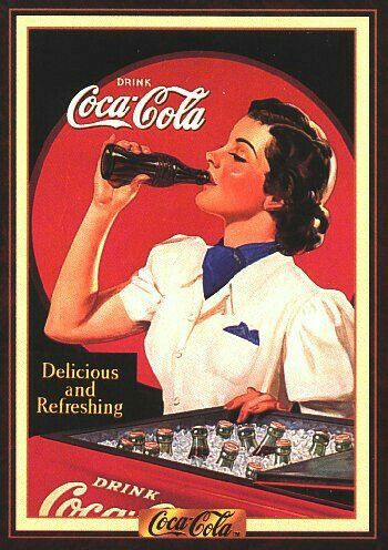 Vintage Coca-Cola ad Iklan Vintage, Coca Cola Commercial, Retro Room Ideas, Coca Cola Poster, Coke Ad, Coca Cola Ad, Always Coca Cola, Coca Cola Bottles, Vintage Coke