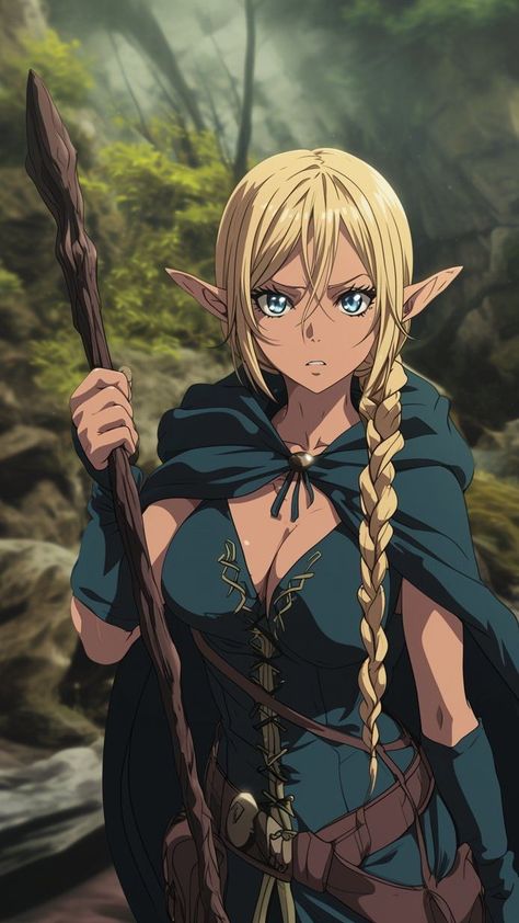 Anime Elf Female, Anime Elf Woman, Elf Fighter Female Dnd, Brown Haired Elf Female, White Haired Elf Female, Weiblicher Elf, Red Hair Elf Female, Elf Warrior, Anime Elf