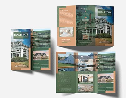 Real Estate Trifold Brochure, Tri Fold Brochure Design, House Brochure, Science Communication, Real Estate Brochure, Property Brochures, Cold Email, Brochure Design Layout, Trifold Brochure Design