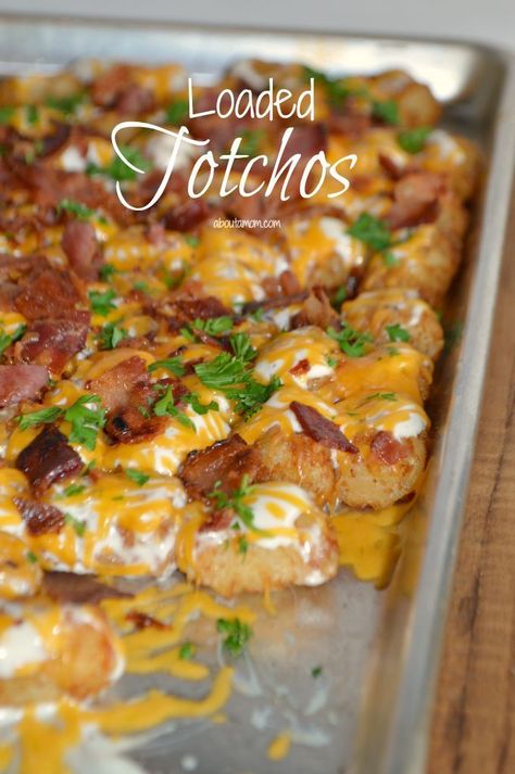 Loaded Totchos, Totchos Recipe, Tater Tot Recipes, Cheesy Ranch, Tater Tots, Kraft Recipes, Football Food, Potato Dishes, Game Day Food