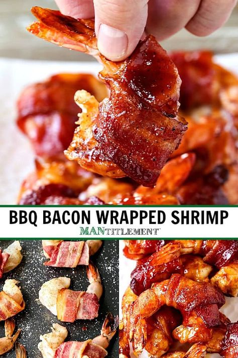 These Bacon Wrapped Shrimp can be served for appetizers or dinner! #shrimprecipe #bbqshrimp #baconwrappedshrimp #appetizers #easydinnerrecipes Easy Bacon Wrapped Shrimp, Bacon Wrap Shrimp Recipes, Shrimp Appetizers Easy, Wrapped Shrimp, Shrimp Toast, Bacon Wrapped Shrimp, Bbq Shrimp, Bacon Appetizers, Shrimp Appetizers