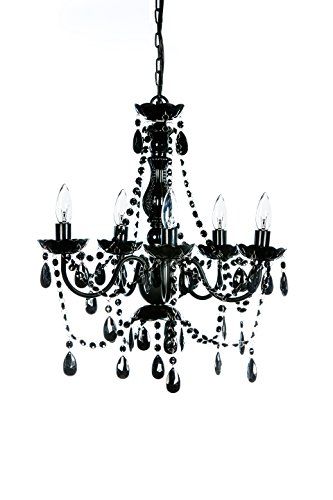 Gypsy BLACK CHANDELIER Medium Acrylic CRYSTAL... Small Black Chandelier, Rococo Chandelier, Black Rococo, Gothic Chandelier, Gothic Mirror, Rococo Furniture, Red Office, Modern Baroque, Baroque Furniture