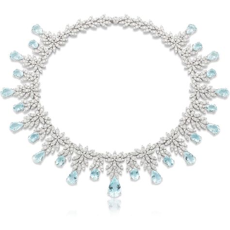 Blue diamond necklace