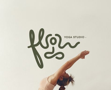 Yoga Studio Logo, Pilates Logo, Studio Brand Identity, Yoga Branding, Yoga Logo, Flow Yoga, Yoga Design, Studio Branding, Creative Typography