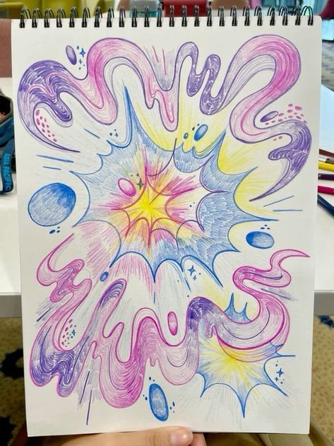 Doodle Art Abstract, Color Pencil Doodle Art, Abstract Art Doodles, Abstract Art Colored Pencil, Drawings With Color Pencils, Abstract Drawings Doodles, Abstract Colored Pencil Art, Color Pencil Doodles, Abstract Art Pencil