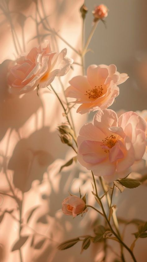 Pinkrose blossom flower petal. | free image by rawpixel.com Pale Dogwood Aesthetic, Peach Flowers Aesthetic, Peach Colored Wallpaper, Peachy Aesthetic Wallpaper, Iphone Wallpaper Beige, Peachy Flowers, Animated Flowers, Beige Gradient, Peachy Aesthetic