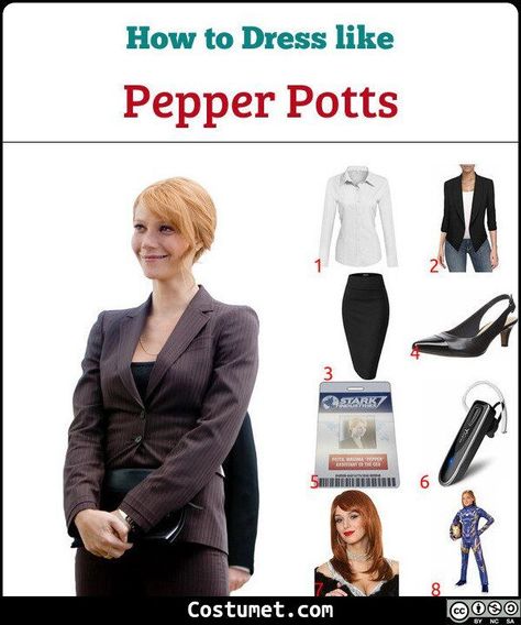 Pepper Pots Costume, Pepper Potts Costume, Gwenyth Paltrow Style, Iron Man Halloween Costume, Iron Man Costume, Tony And Pepper, Ironman Costume, Marvel Party, Bluetooth Earpiece