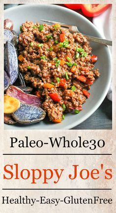 Paleo Sloppy Joes, Sandwiches Breakfast, Paleo Menu, Beef Food Recipes, Paleo Snack, Nom Nom Paleo, Sloppy Joes Recipe, Paleo Meals, Romantic Dinner Recipes