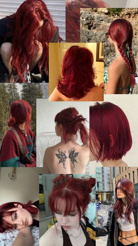 تمثال الحرية, Wine Hair, Red Hair Inspo, Cherry Hair, Dyed Hair Inspiration, Hair Inspiration Short, Pretty Hair Color, Dye Colors, Hair Stylies