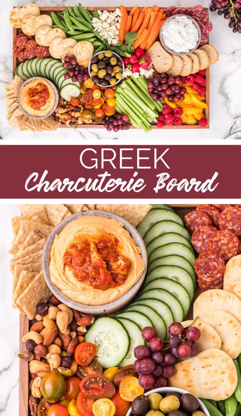 Greek Inspired Charcuterie Board, Greek Chacutery Board Ideas, Mama Mia Charcuterie Board, Greek Charcuterie Board Ideas, Mediterranean Charcuterie Board, Greek Charcuterie Board, Greek Platter, Greek Food Party, Mediterranean Board