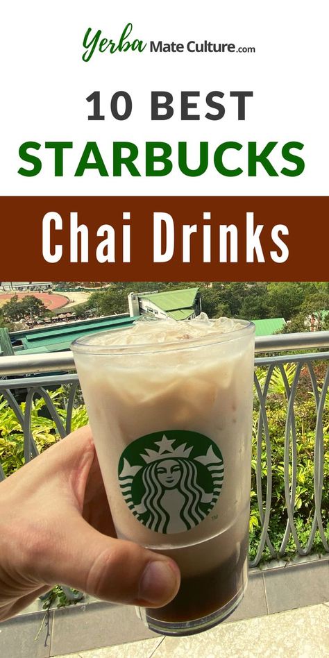 Here’s all that Starbucks chai fans need to know! How Starbucks chai drinks are made and what are the 10 best chai drinks to try. Starbucks Chai Drinks, Chai Tea Starbucks, Chai Drinks, Chai Tea Drinks, Chai Latte Starbucks, Starbucks Chai, Bubble Tea Flavors, Iced Chai Tea, Tea Flavors