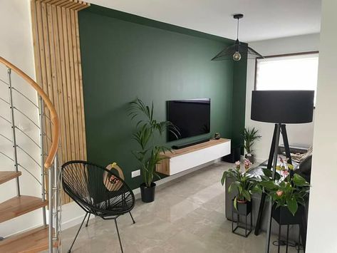 Living Room Design Green, Sage Living Room, Living Room Ideas For Small Spaces, Green Walls Living Room, Living Room Ideas With Fireplace, Dark Green Living Room, Living Room In Minecraft, Small Spaces Living Room, Living Room Ideas Modern