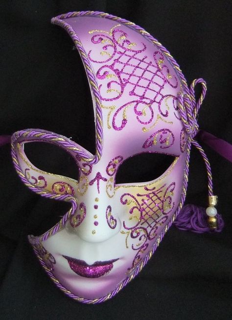 masquerade mask half face - Google Search 32 Birthday Party, Masquerade Mask Full Face, Purple Masquerade Mask, Purple Masquerade, Mask Half Face, Purple Games, Games Costumes, 32 Birthday, Half Mask