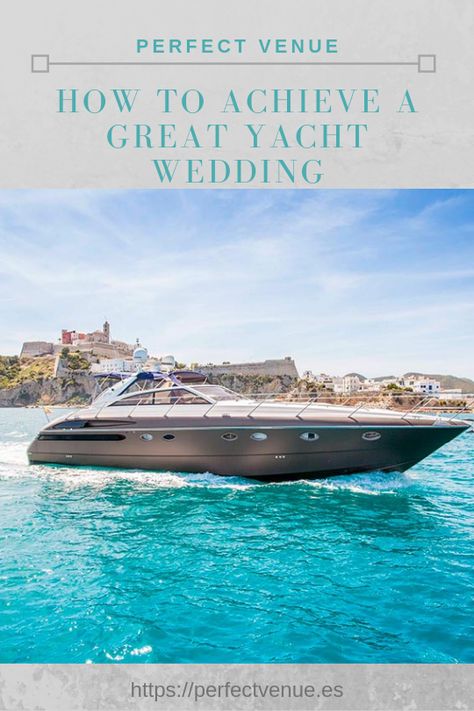 Having a wedding on a boat is a unique, fun idea for an unforgettable destination wedding. There are many benefits of celebrating a yacht wedding, for example you can celebrate the ceremony and reception in the same place, and some yachts can even provide guest accommodation. If you have decided on a yacht for your wedding venue, we can help you think about the next stages to make your yacht wedding a huge success as we go through some tips for planning a yacht wedding. Wedding Venues Boat, Boat Wedding Ideas, Yacht Wedding Reception, Wedding On A Boat, Yacht Wedding Ideas, Destination Wedding Reception, Wedding In Spain, 30a Wedding, Boat Living