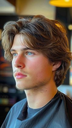 Male Longer Hairstyles, Short Flow Hairstyle Men, Men’s Haircut Back, Mens Haircut No Fade, Long On Too Short On Sides Men, 80s Hairstyles Men Long, Flow Hairstyles For Men, Guy Haircuts Blonde, Short Men’s Layered Haircut