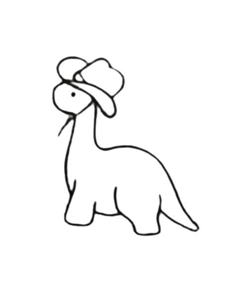 Cute Simple Unicorn Drawings, Horse Drawings Simple, Fun Easy Sketches To Draw, Cute Small Drawings Dinosaur, Dinosaur Tattoos For Son, Cute Basic Drawings, Skin Drawing Ideas, Cute T Rex Cartoon, Cute And Easy Tattoo Ideas