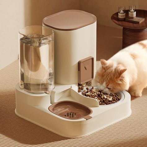 Pet Food Dispenser & Water Dispenser, 2 in 1 Pets Automatic Feeder, Large Capacity Pet Feeding Dispensers for Dog & Cat, Electric Pet Feeder Pet Food Dispenser, Niche Chat, Automatic Cat Feeder, Automatic Feeder, Food Dispenser, Cat Feeder, Cat Feeding, Pet Feeder, Indoor Cat