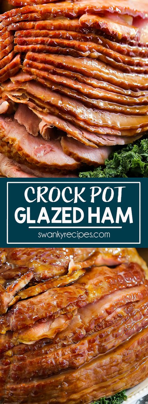 Crockpot Glazed Ham, Sugar Ham, Holiday Ham Recipes, Honey Glazed Ham, Ham Glaze Recipe, Crockpot Ham, Slow Cooker Ham, Spiral Ham, Holiday Ham