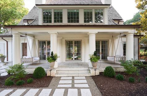 garrett p. nelson studio on Instagram: “Welcome to the weekend.... #garrettpnelsonstudio #creatinghome #luxuryhomes #customhomes #architecture #mbproductions #idecharlotte…” French Colonial Cottage, House Compound, Craftsman Bungalow Exterior, Low Country Homes, Porch Columns, Craftsman Bungalows, House Elevation, Dream House Exterior, Low Country