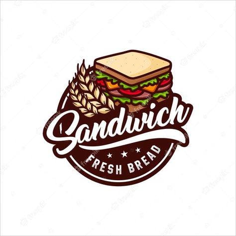 Sandwich Shop Logo, Food Business Logo, Cheese Design, Food Logos, Fruit Sandwich, Restaurant Drinks, Barbecue Design, Sandwich Restaurant, Breakfast Burger