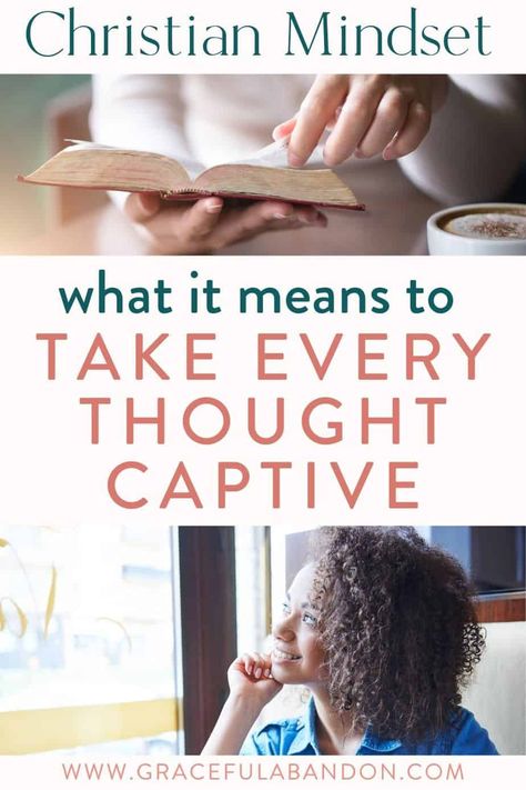 Working on a healthy Christian mindset? You do that by taking every thought captive. But what's that mean? | #biblestudy #mindset #christian #faith Biblical Mindset, Bible Verses About Children, Christian Mindset, Simple Bible Study, Bible Help, Study Partner, Take Every Thought Captive, Healing Bible Verses, Simple Prayers