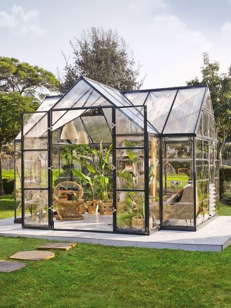 Canopia by Palram Victory Orangery Garden Chalet/Greenhouse and Conservatory, 10' x 12' Outdoor Sunroom, Polycarbonate Greenhouse, Home Greenhouse, Greenhouse Garden, Greenhouse Growing, Small Greenhouse, Backyard Greenhouse, Greenhouse Kit, Greenhouse Ideas