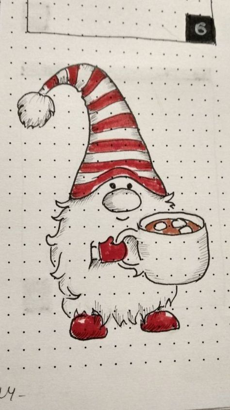 Christmas Drawing Ideas Creative, Christmas Journal Ideas, Christmas Drawing Ideas, Bullet Journal Christmas, Drawing Ideas Creative, Easy Christmas Drawings, Christmas Cards Drawing, Xmas Drawing, December Bullet Journal