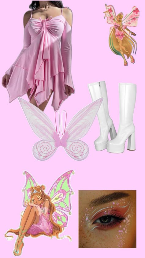 Flora from Winx Club costume inspo Fairytopia Halloween Costume, Flora From Winx Club Costume, Winx Club Costumes Flora, Winx Costume Ideas, Winx Flora Costume, Winx Club Kostüm, Flora Winx Club Outfit, Flora Winx Club Costume, Winx Birthday Party