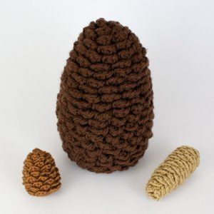 Pine Cone Crochet Pattern - It's huge and cute! Giant Pine Cones, Giant Crochet, Fall Crochet, Pine Cone Decorations, Crochet Instructions, Crochet Christmas, Pine Cone, Flowers Leaves, Christmas Crochet