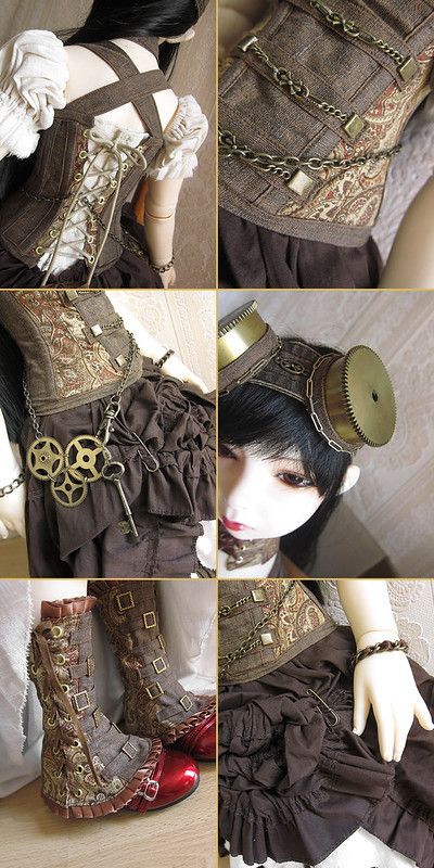 Steam Punk Clothes, Punk Cyberpunk, Everyday Steampunk, Steampunk Dolls, Steampunk Fairy, Gilmore Girls Fashion, Steampunk Pirate, Disney Animator Doll, Steampunk Ideas