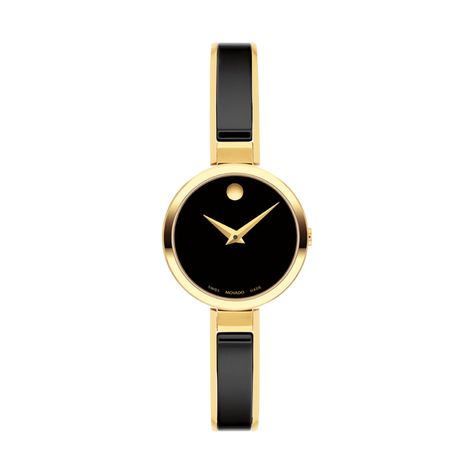 Shop Women's Ceramic Watches | Movado Black Museum, Black Bangle, Movado Watch, Ceramic Watch, Bangle Watches, Stainless Steel Bangles, Jewelry Clasps, 5 Rings, Contemporary Luxury