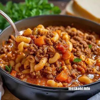 Old Fashioned Goulash | InesKohl Kitchen Amish Goulash Recipes, Ineskohl Kitchen Recipes, Goloush Recipe American Goulash, Goloush Recipe, Old Fashion Goulash Recipe, Goulash Recipes Stove Top, Best Goulash Recipes Beef, Gulosh Recipe, Cabana Recipes