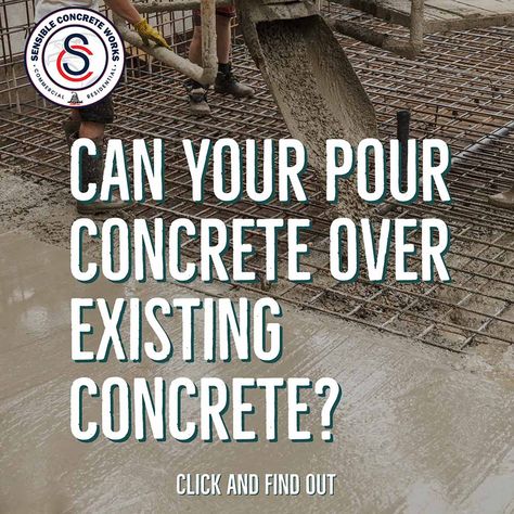 Can you pour concrete over existing concrete? Click here to find out. https://sensibleconcrete.com/can-you-pour-concrete-over-existing-concrete/ #SensibleConcrete #residentialconcretecompany #residentialconcretecompanyGatlinburg #residentialconcretecompanySevierville #residentialconcretecompanyPigeonForge #residentialconcretecompanySmokyMountains #bestconcretecompany #bestconcretecompanyGatlinburg #bestconcretecompanySevierville #bestconcretecompanyPigeonForge #bestconcretecompanySmokyMount Diy Concrete Repair, Adding Concrete To Existing Concrete, Concrete Repair Diy, Resurface Concrete Porch, How To Fix Sinking Concrete Patio, How To Pour Concrete, Concrete Resurfacing Driveways, How To Pour Concrete Slab, Concrete Patio Ideas Diy