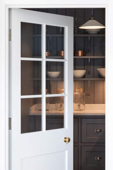 Pantry Boot Room, Glass Door Entrance, Utility Pantry, Classic Farmhouse Kitchen, Free Standing Kitchen Pantry, Small Kitchen Pantry, Humphrey Munson, Kitchen Pantry Cupboard, Glass Pantry Door