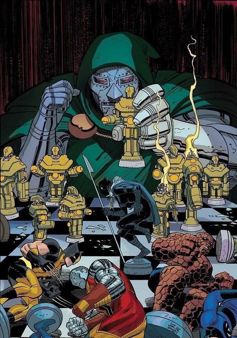 Doctor Doom Art by John Romita Jr. Doom Classic, Doctor Doom Art, Doctor Doom Marvel, Doom Art, Marvel Retro, John Romita Jr, Dr Doom, Doctor Doom, 8bit Art