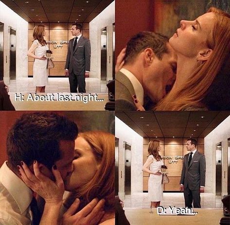 Gabriel Macht And Sarah Rafferty, Donna And Harvey Suits, Harvey And Donna Kiss, Harvey Specter And Donna, Suits Harvey And Donna, Darvey Suits, Harvey And Donna, Donna And Harvey, Donna Harvey