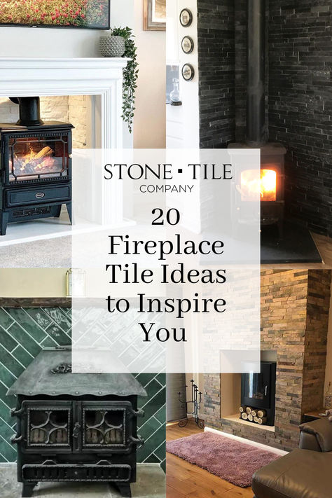 4 Fireplace Pictures in 4 Different Homes with Different Styles with Our Blog Title Fireplace With Tiles Surround, Tiles Fireplace Ideas, Fire Surround Tiles, Fireplace Hearth Flush With Floor, Tile Behind Fireplace, Farmhouse Tile Fireplace, Beige Tile Fireplace, Tile Around Electric Fireplace, Tile On Fireplace Ideas