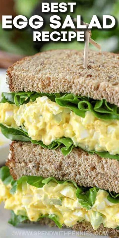 Homemade Egg Salad Recipes, Best Ever Egg Salad Recipe, Egg Salad With Dill Recipe, Breakfast Egg Salad Sandwich, Egg Salad Recipe With Celery, Best Egg Salad Recipe Sandwiches, Egg Salad Recipe With Pickles, Homemade Egg Salad, Eggs Salad Sandwich