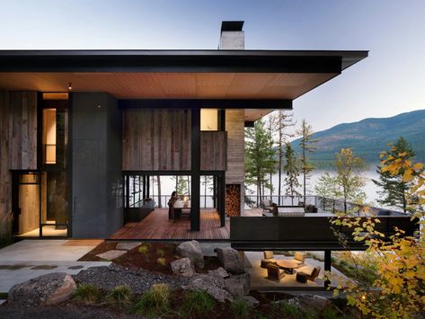 Bed Balcony, Olson Kundig, Montana Homes, Mountain Modern, Pink Garden, Good House, Garden Bed, Modern Houses, Sustainable Home