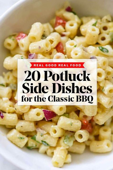 20 Potluck Side Dishes for the Classic Summer BBQ | foodiecrush.com #bbq #recipes #sidedish #potlucks #cookout #salad Side Dishes For Potluck, Dishes For Potluck, Easy Bbq Side Dishes, Summer Bbq Side Dishes, Bbq Potluck, Cold Side Dishes, Side Dishes For Salmon, Easy Summer Side Dishes, Barbecue Sides