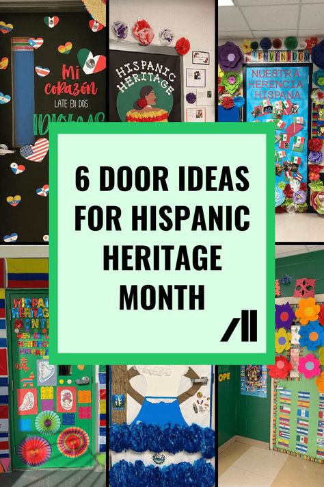 Classroom Door Ideas For Hispanic Heritage Month 2024 - City Teaching Alliance Hispanic Heritage Month Door Contest, Hispanic Month Door Decoration, Library Hispanic Heritage Month, Hispanic Heritage Door Decoration Ideas, Hispanic Heritage Month School Ideas, Hispanic Door Decorations Classroom, Hispanic Heritage Month Classroom Door, National Hispanic Heritage Month Ideas, Hispanic Heritage Door Decoration