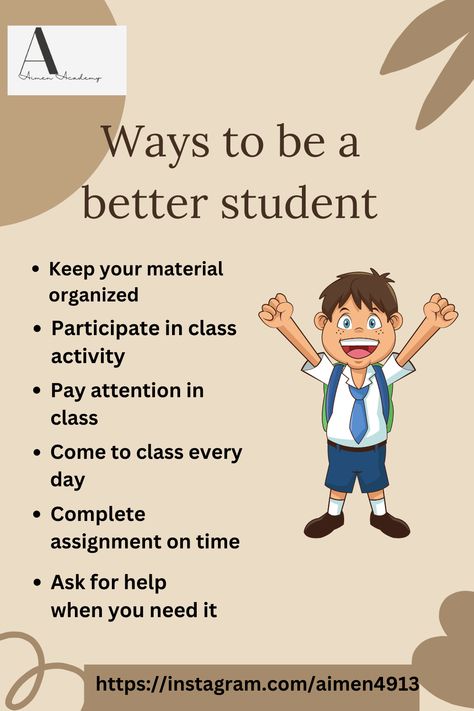 Ways to be a better student How To Become A Good Student, How To Be Top Student, How To Be A Better Student, How To Be A Good Student, Teaching Study Skills, Be A Better Student, How To Get Smarter, Teach English To Kids, Motivate Students