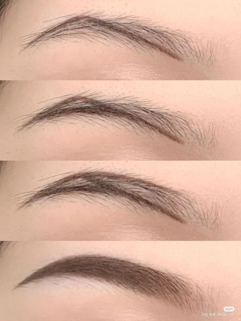 Tutor Alis Pemula, Tutorial Bikin Alis, Tutorial Alis Pemula, Korean Eyebrows Tutorial, Alis Tutorial, Eyeshadow Makeup Simple, Eyeshadow Tutorial Korean, Tutorial Make Up, Make Up Douyin