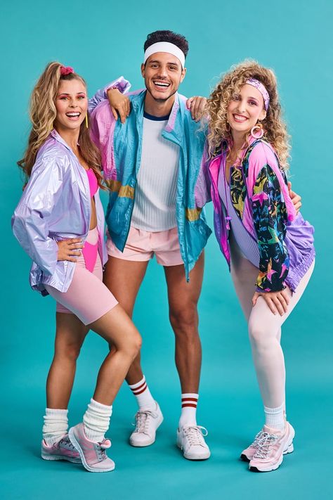 Group Fancy Dress, 80s Workout Costume, 80s Outfit Ideas, 80s Theme Party Outfits, Yoga Alignment, 80s Dress Up, Yoga Easy, Look Disco, Style Année 80