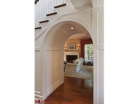 Door Under Stairs, Homes For Sale Near Me, Cottage Exteriors, Arch Doorway, Room Styles, Understairs Storage, Stair Storage, Pacific Palisades, Under Stairs