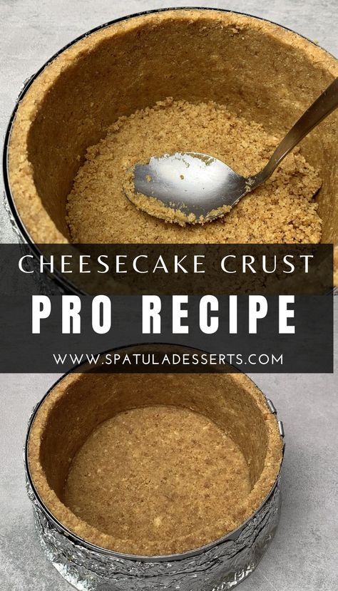 Homemade Cheesecake Crust, Cheesecake Base Recipe, Graham Cracker Cheesecake, Cheesecake Crust Recipe, No Bake Desert, Unbaked Cheesecake, French Pastry Recipes, Quick Cheesecake, Small Cheesecakes